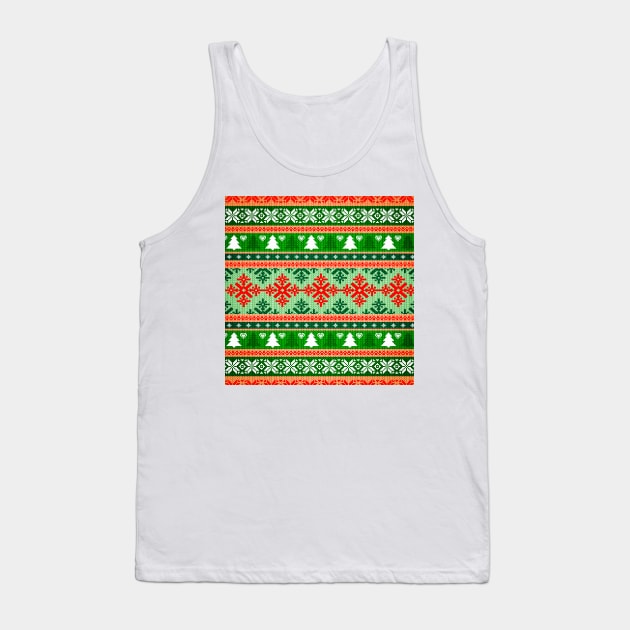 Christmas Knit Pattern Tank Top by TheSkullArmy